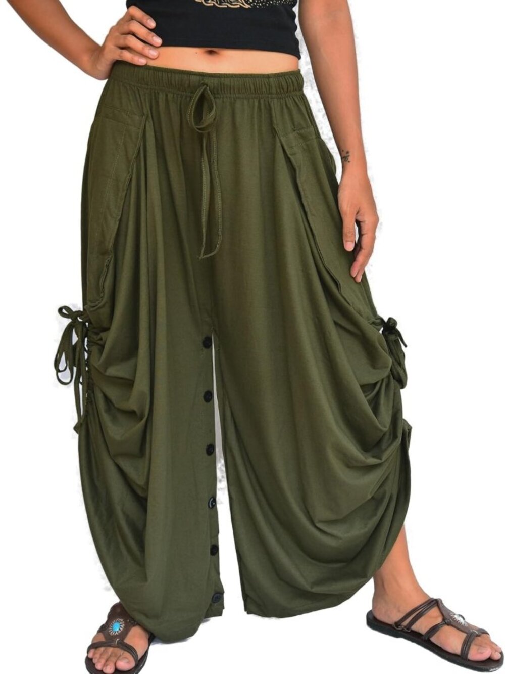 Chic Women's Harem Pants | Palazzo Dhoti Lounge Trousers for Comfort & Style